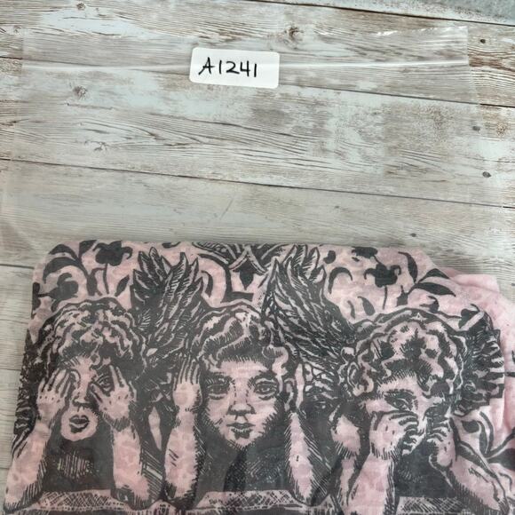 Y2k Burnout Baby Tee Womens XL Sheer Grunge Angels Cherubs VTG Hard Rock Hotel - Picture 8 of 8